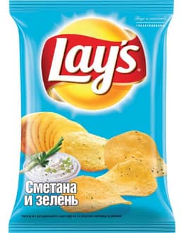 Чипсы "LAYS" 50 г ассортимент, Сметана/Зелень