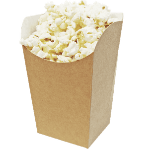 Упаковка бумажная для картофеля фри, попкорна, снеков 480 мл ECO SNACK CUP M 72*72*110 мм, КРАФТ