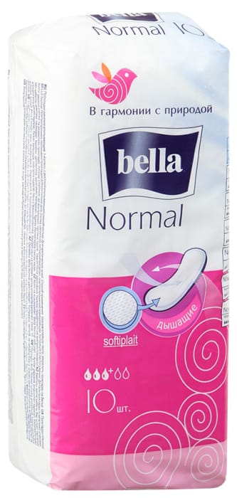 Прокладки "Bella" Normal 3+2 капли без крылышек (10 шт.упак)
