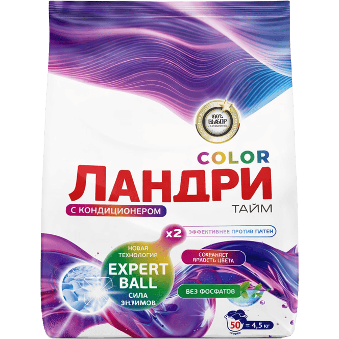 Стиральный порошок 4,5 кг LAUNDRY TIME Color с кондиционером Стиральный порошок 4,5 кг LAUNDRY TIME Color с кондиционером