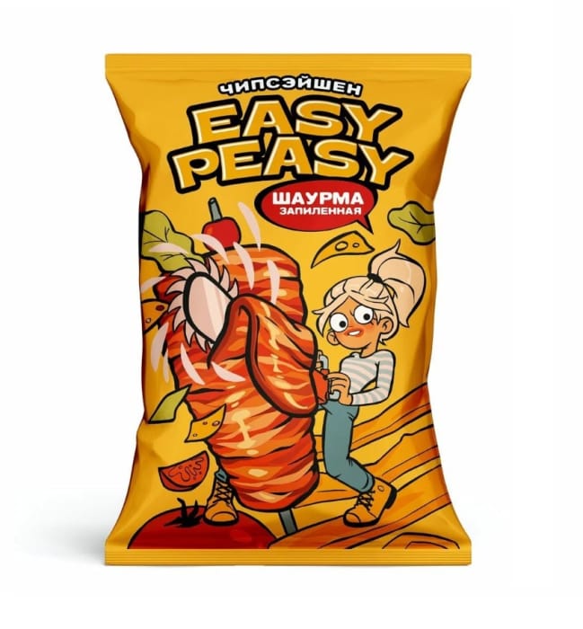Чипсы "Easy Peasy" 50 г ассортимент, Шаурма Чипсы "Easy Peasy" 50 г ассортимент, Шаурма