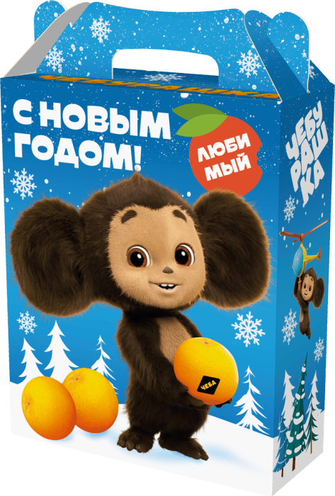 Коробка бумажная для конфет 0,9 кг/ 900 гр "ЧЕБУРАШКА" Коробка бумажная для конфет 0,9 кг/ 900 гр "ЧЕБУРАШКА"