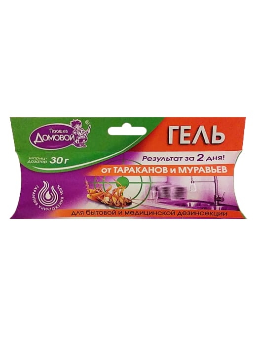 Шприц дозатор для уничтожения тараканов Домовой 30г Шприц дозатор для уничтожения тараканов Домовой 30г